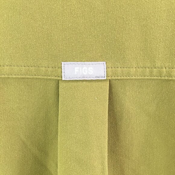 FIGS Oversized Olive Green RAFAELA Mandarin Collar Medical Scrub Top Shirt - Picture 9 of 11